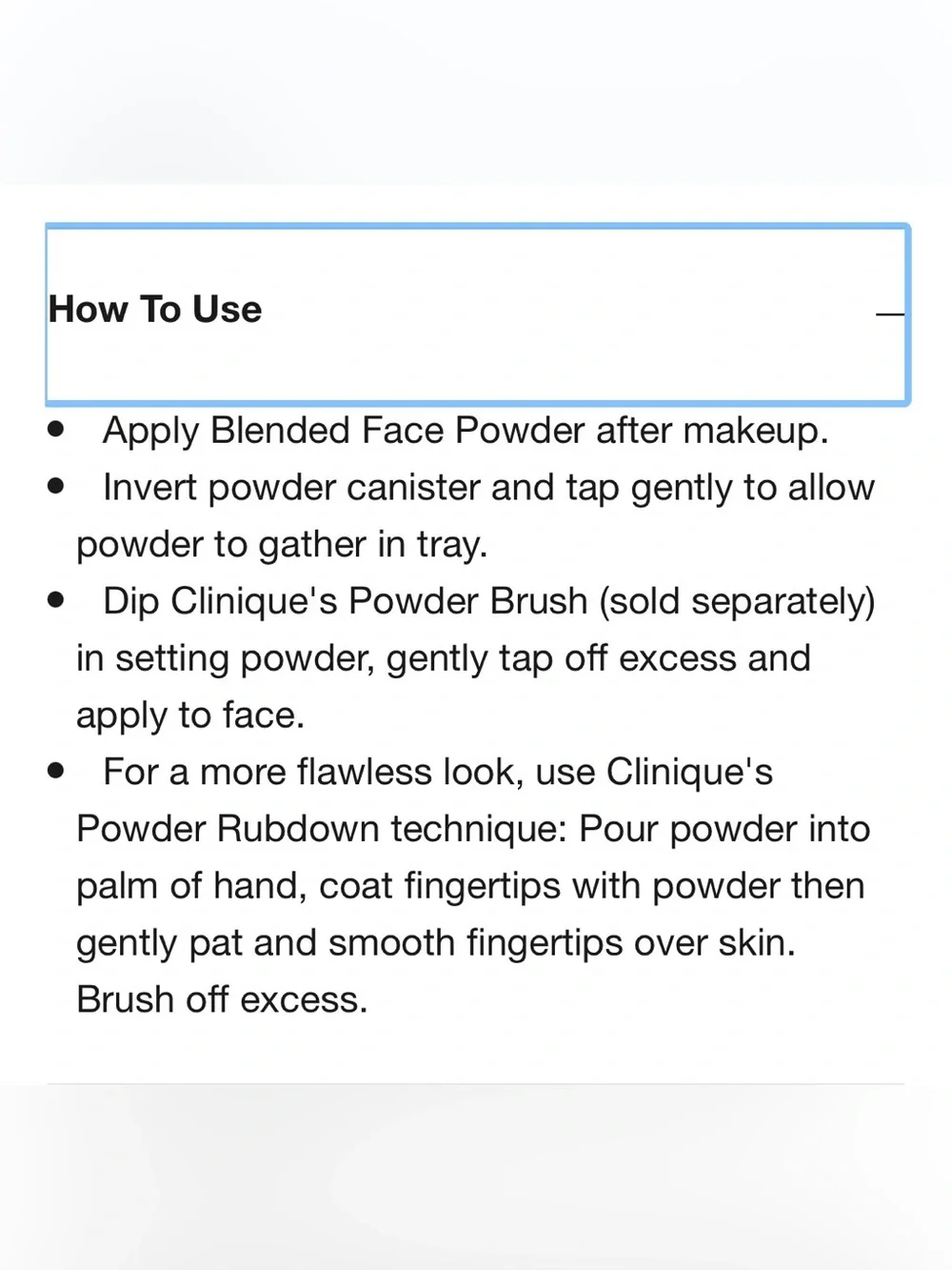 Clinique Blended Face Powder| Invisible Blend